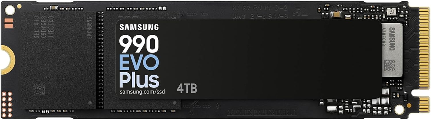 Samsung SSD 990 EVO Plus 4TB, PCIe Gen 4x4 | 5x2 M.2 2280, Up to 7,250 MB/s