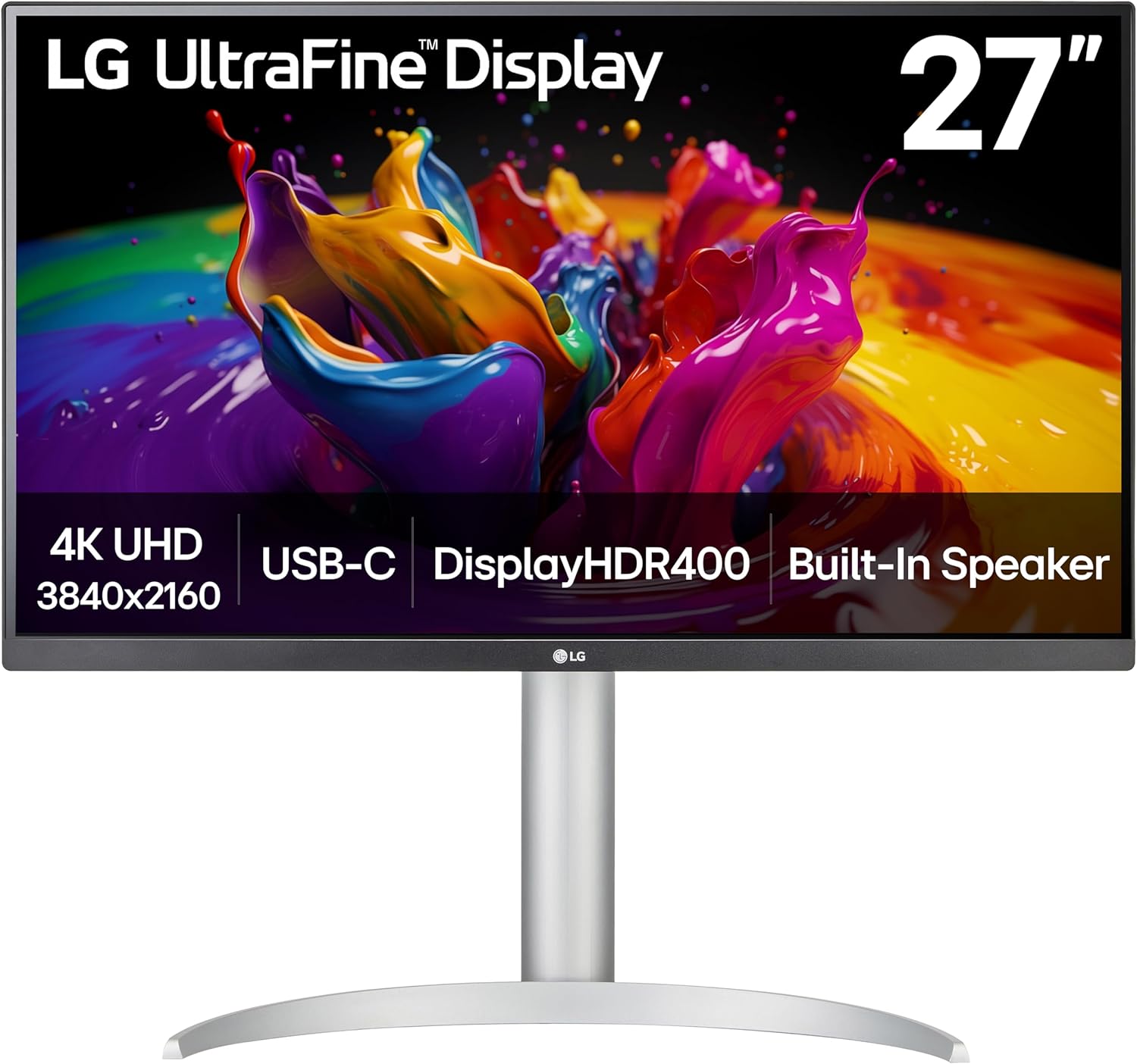 LG 27UP850K-W 27-inch Ultrafine 4K UHD IPS DisplayHDR 400 Computer Monitor