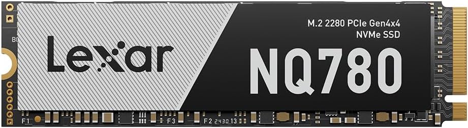 Lexar 4TB NQ780 Internal NVMe SSD, 7000/6000 MB/s, M.2 2280, PCIe Gen 4x4 - View 1 of 6
