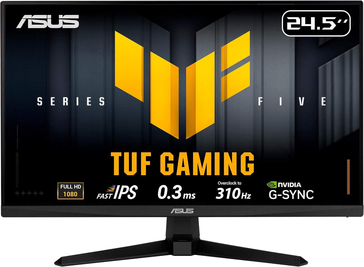 ASUS TUF Gaming VG259QMR5A 25 Inch 1080p 310Hz G-SYNC Gaming Monitor - View 1 of 6