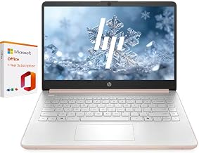 HP 14" Business & Student Laptop with 1-Year Office 365 & Copilot AI, 640GB Storage (128GB UFS+512GB PLUSERA Docking Set), 4GB RAM, Quad-Cor