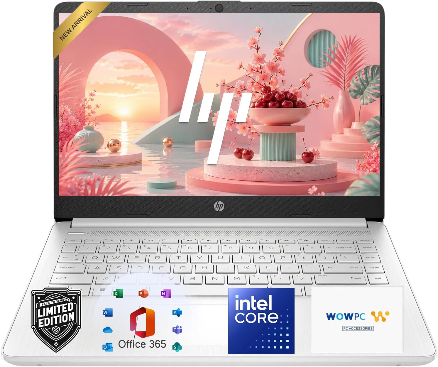 HP 14 Laptop, 2027 Edition, Intel N150 CPU, 4GB RAM, 128GB SSD, 1TB Cloud Storage, Windows 11 with Microsoft 365