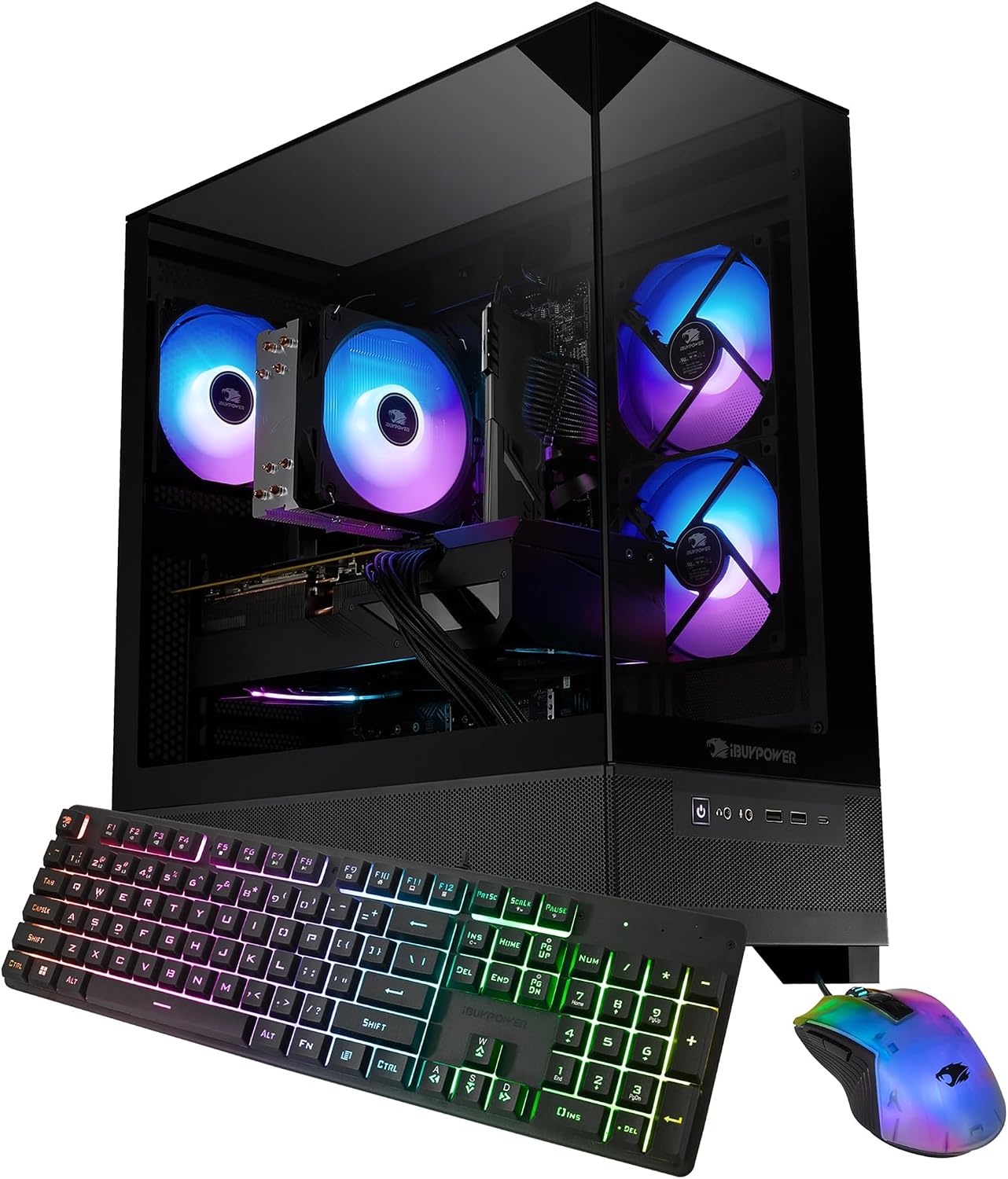 iBUYPOWER Element SE Gaming PC Desktop Computer AMD Ryzen 5 5500 CPU, AMD Radeon RX 6500XT 4GB, 16GB DDR4 Non-RGB 3200MHz RAM, 512GB NVMe SS