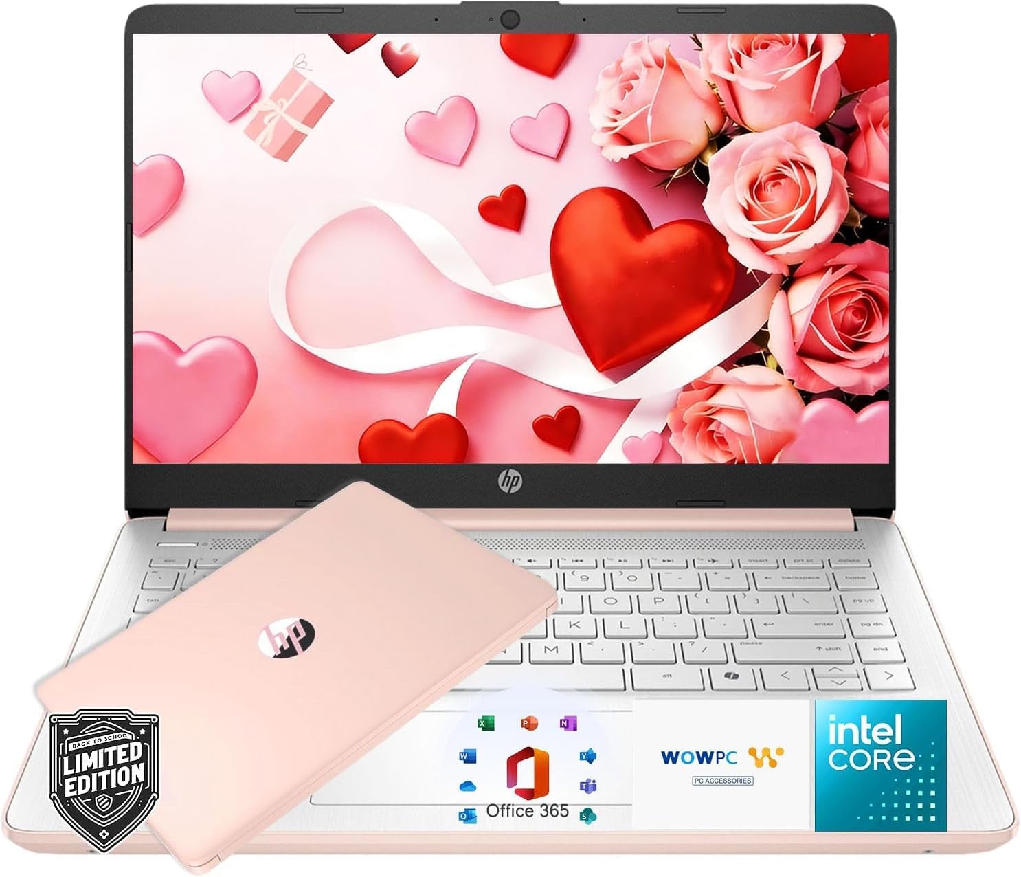 HP Everyday Slim Laptop • 2026-2027 Edition • Microsoft Office 365 Included • Intel N150 CPU • 128GB SSD + 1TB Cloud Storage • Stunning Colo