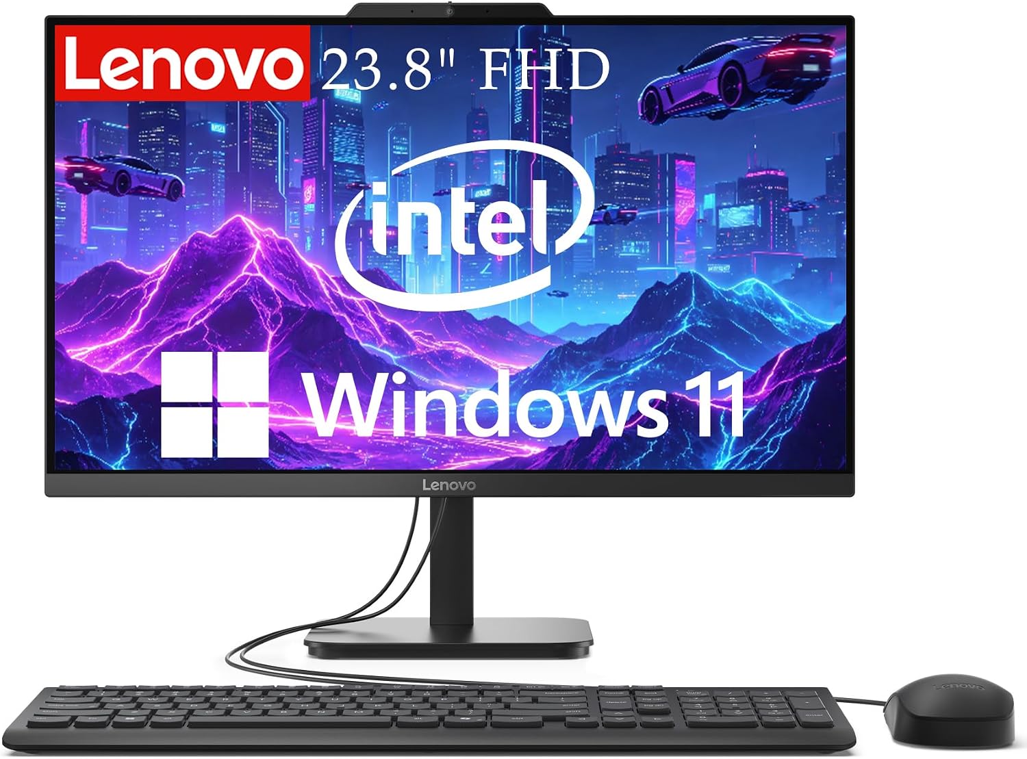 Lenovo IdeaCentre 24" FHD All-in-One Desktop, 8GB RAM 512GB SSD