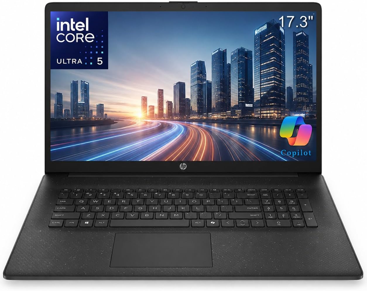 HP 17.3" Business Laptop, Intel 12-Core Ultra 5 225U, 16GB DDR5, 512GB SSD