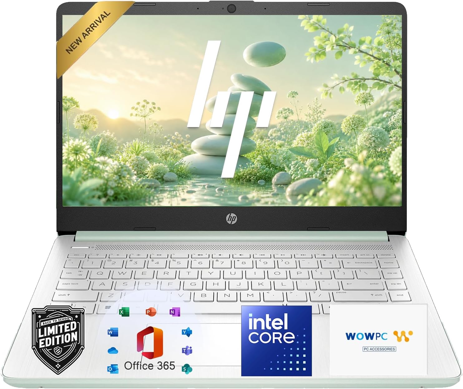 HP 14 Laptop, 2027 Edition, 4GB RAM, 128GB SSD, Intel N150 CPU