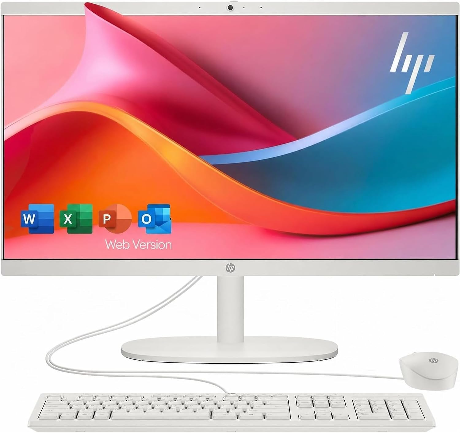 HP 22“ All-in-One Desktop Computer, 8GB DDR5 RAM, 128GB UFS, Windows 11
