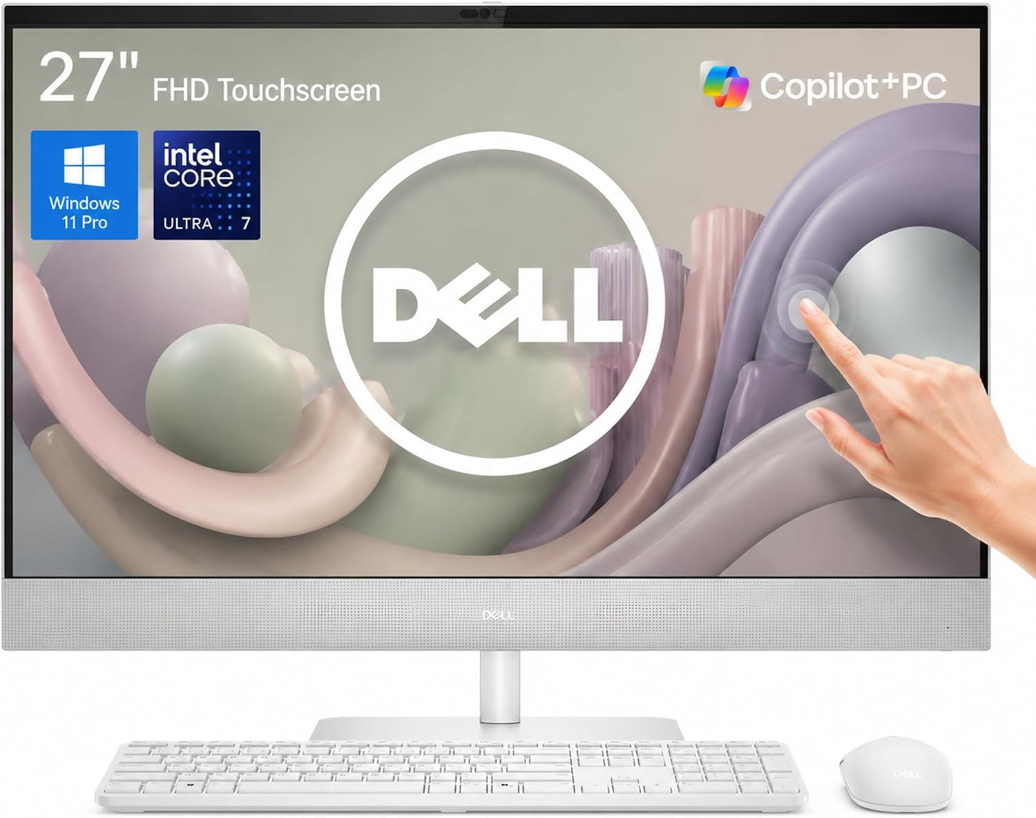 Dell 27" All in One Desktop Computer Intel Ultra 7 355 32GB 1TB Copilot PC - View 1 of 6