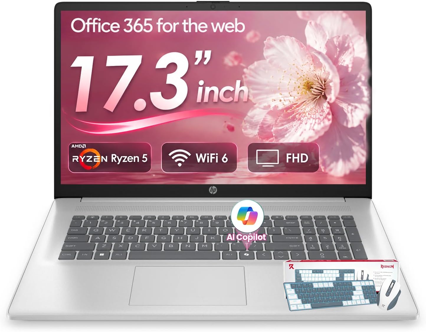 HP 17 Inch Laptop for Business, 64GB RAM & 2TB SSD, AMD Ryzen 5 - View 1 of 6