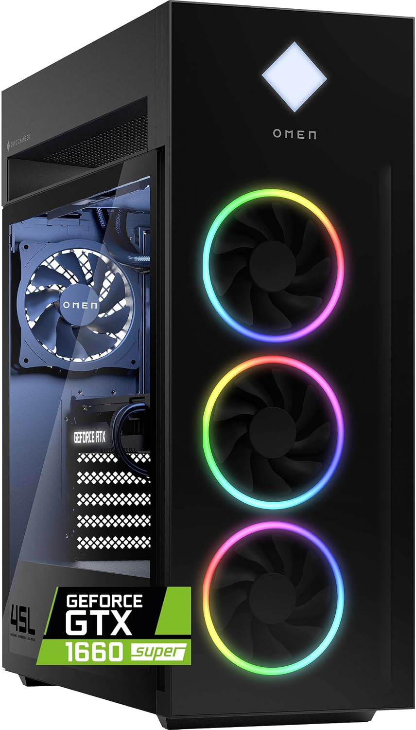 HP OMEN 45L Gaming PC, Intel i7, Liquid Cooled, 64GB RAM, 2TB PCIe SSD - View 1 of 6