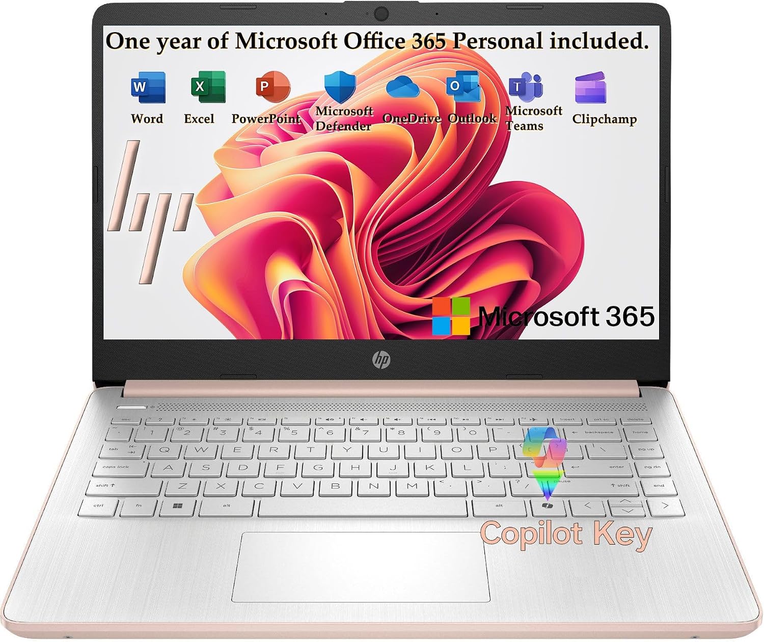 HP 2026 Essential Laptop, Intel Processor, 128GB Storage, Windows 11 - View 1 of 6