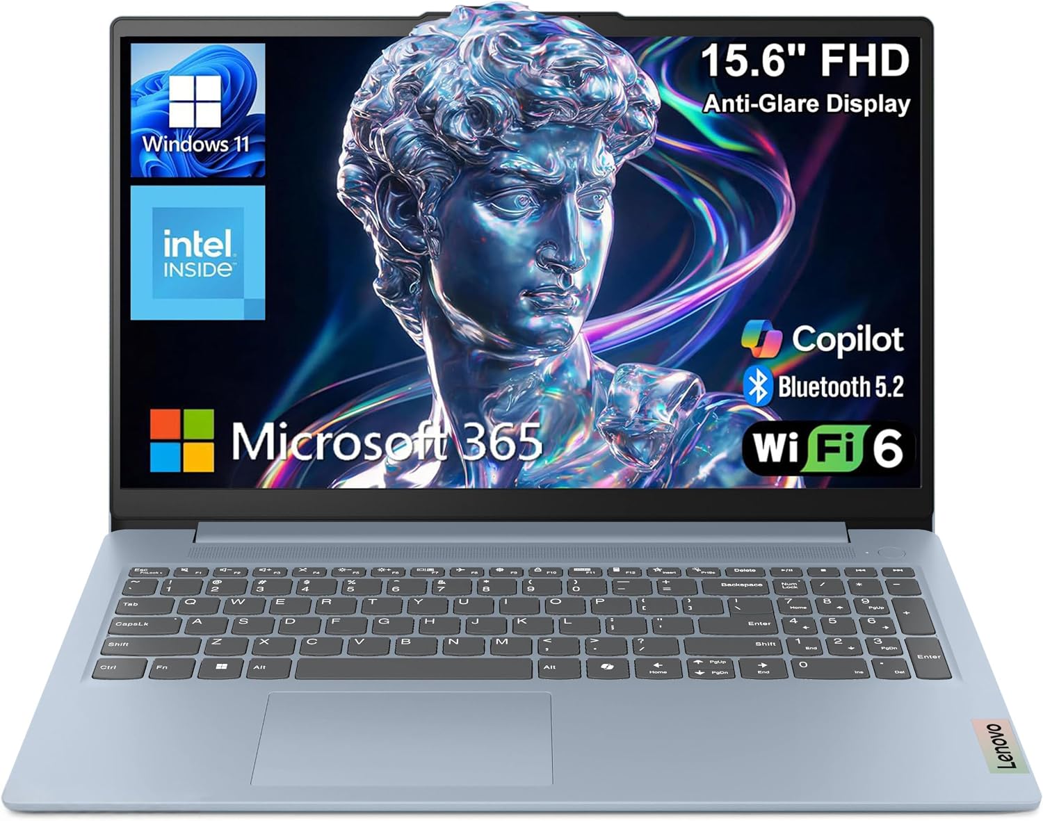 Lenovo 2027 Essential 15.6" FHD Laptop, Intel CPU, 8GB DDR5, 128GB Storage