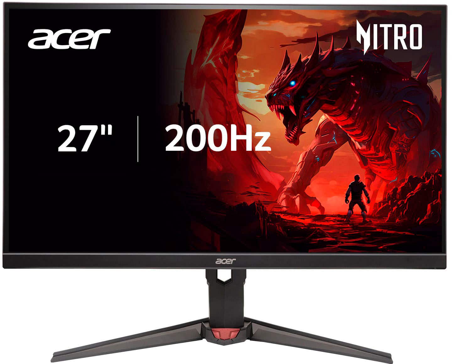 Acer - Nitro 27" FHD 200Hz 0.5ms FreeSync Premium IPS Gaming Monitor (1x DisplayPort, 2x HDMI) - Black for