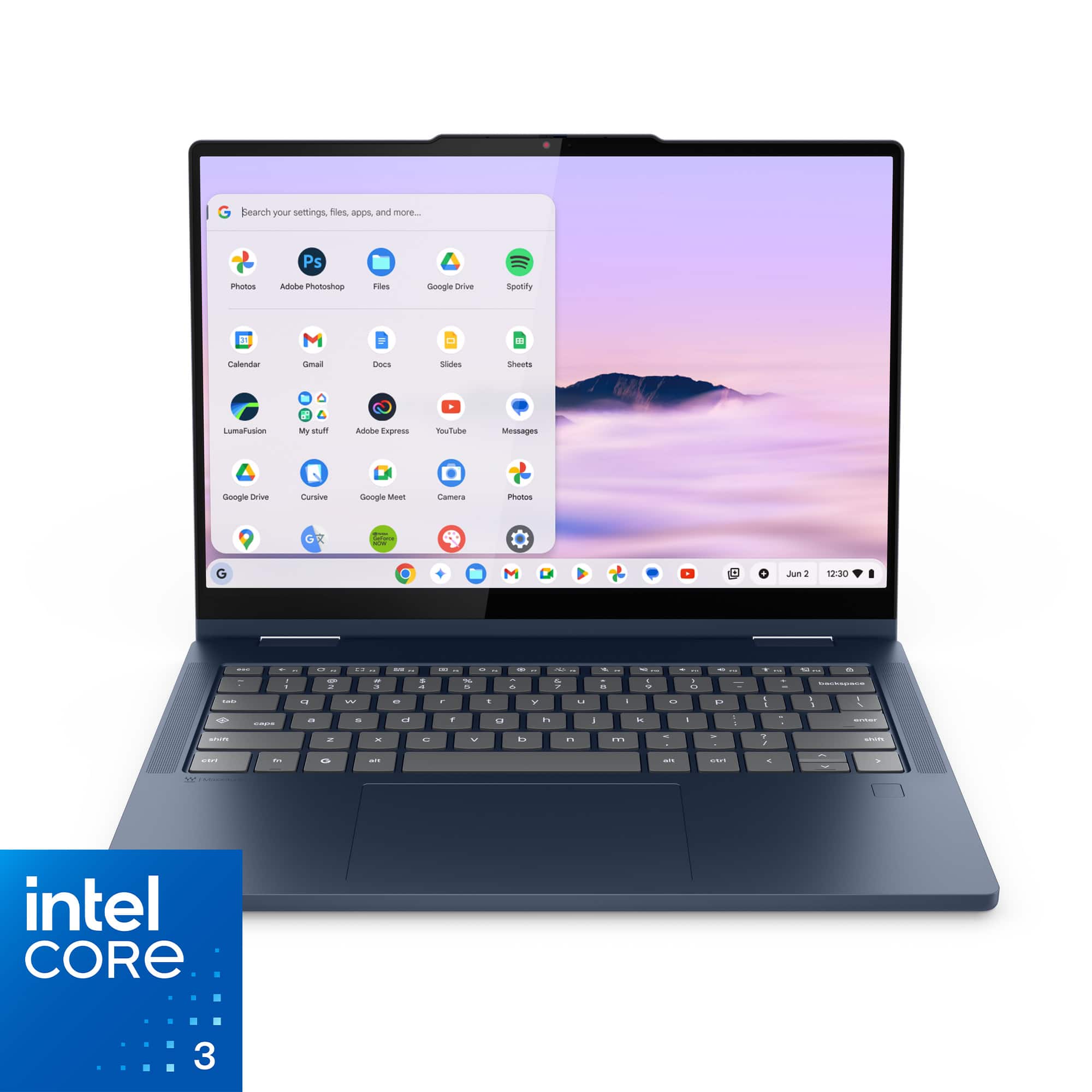 Lenovo Chromebook Plus 2-in-1 Laptop: 14" Touchscreen FHD Touchscreen, Intel Core 3 N355 CPU, 8GB RAM, Intel Graphics, 128GB SSD