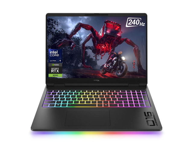 HP HyperX Omen MAX 16t-ah100 Gaming Laptop, 16" WQXGA 240Hz, Intel Core Ultra 9 290HX Plus, NVIDIA GeForce RTX 5090, 64GB DDR5 RAM, 2TB SSD, Wi-Fi 7, Windows 11 Home, Backlit KB, Black