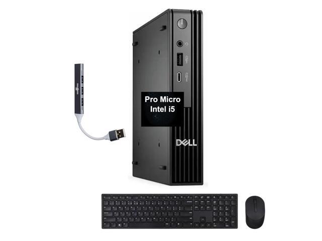 Dell Pro Micro QCM1250 Business Mini Desktop (Intel i5-14500T, Intel UHD 770, 16GB DDR5, 512GB PCIe SSD, 90W PSU, RJ-45, 1 Display Port, 1 x HDMI 2.1, Win 11 Pro) w/DKZ USB Port Expander - View 1 of 4