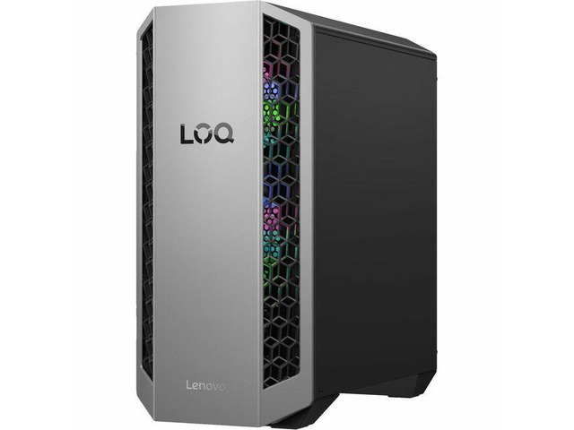 Lenovo LOQ 26ADR10 91DF000UUS Gaming Desktop Computer - AMD Ryzen 7 8745HX - 32 GB - 1 TB SSD - Tower - Luna Gray, Eclipse Black - AMD Chip