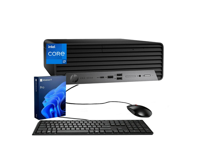 HP ProDesk 400 G9 Business SFF Desktop, Intel Core i7-14700, 32GB DDR5 RAM, 1TB SSD, DP&HDMI Dual 4K Display Support, Wired Keyboard & Mouse