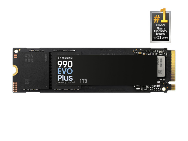 SAMSUNG 990 EVO PLUS SSD 1TB, PCIe Gen 4x4 | Gen 5x2 M.2 2280, Speeds Up-to 7,150 MB/s, Upgrade Storage for PC/Laptops, HMB Technology and I