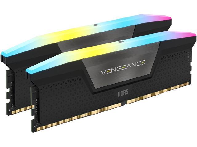 CORSAIR Vengeance RGB 32GB (2 x 16GB) 288-Pin PC RAM DDR5 6000 (PC5 48000) Desktop Memory Model CMH32GX5M2E6000C36