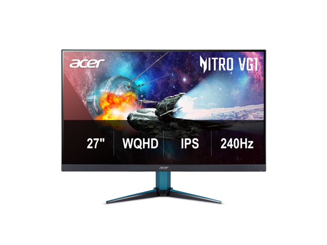 Acer Nitro 27 inch WQHD 2K 1440P 240HZ IPS 0.5ms with AMD FreeSync Premium HDR400 Gaming Computer Monitor with Speakers VG272U W2BMIIPX