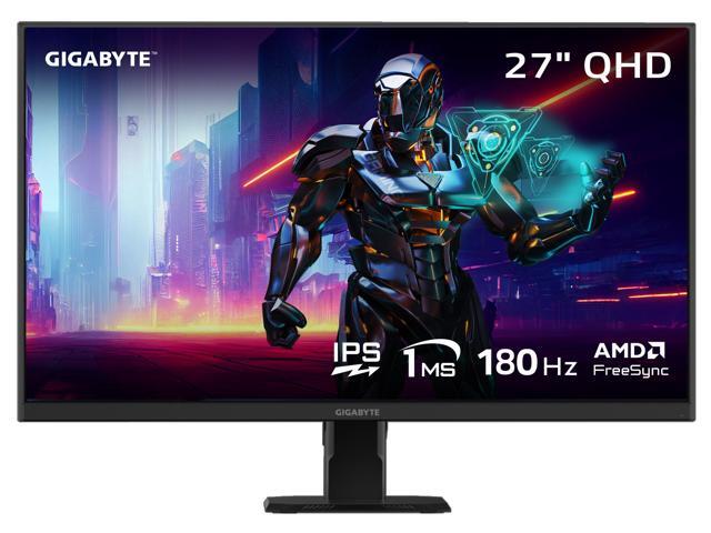 GIGABYTE 27 inch QHD 2K 1440P 180hz IPS with AMD FreeSync Premium 1ms HDR ready Gaming Computer Monitor GS27QA