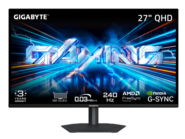 GIGABYTE 27 inch QHD 2K 1440P 240Hz OLED Gaming Computer Monitor GO27Q24A