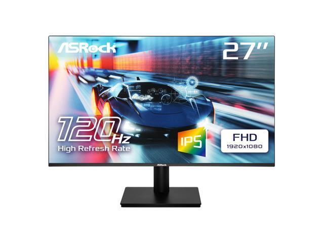 ASRock Phantom Gaming 27" inch Full HD 120Hz IPS 1ms low blue light LCD Gaming Computer Monitor for both Work and Gaming with both HDMI & VG