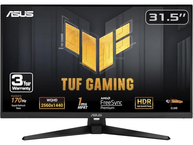 ASUS TUF Gaming 32 inch (31.5" viewable) QHD 2K 1440P 170Hz AMD FreeSync Premium (Adaptive Sync) 1ms HDR10 Built-in Speakers Gaming Computer
