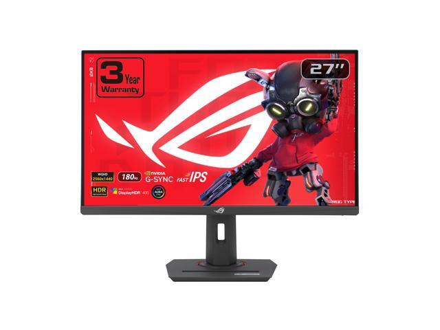 ASUS ROG Strix 27" QHD 2K 1440P 180Hz fast IPS with AMD FreeSync (AMD Adaptive Sync) & G-Sync compatible HDR400 1ms DCI-P3 95%, USB-C built-