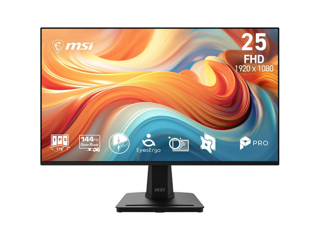 MSI 24 inch (24.5" viewable) Full HD 144Hz IPS AMD FreeSync 1ms FHD Computer Monitor with VGA port for both work and gaming PRO MP251 E14L - View 1 of 4