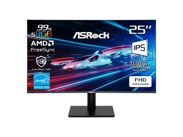 ASRock Phantom Gaming 25" (24.5" actual) Full HD 144Hz IPS with AMD FreeSync (Adaptive Sync) 1ms Computer Monitor for both Work and Gaming CL25FFB - View 1 of 4