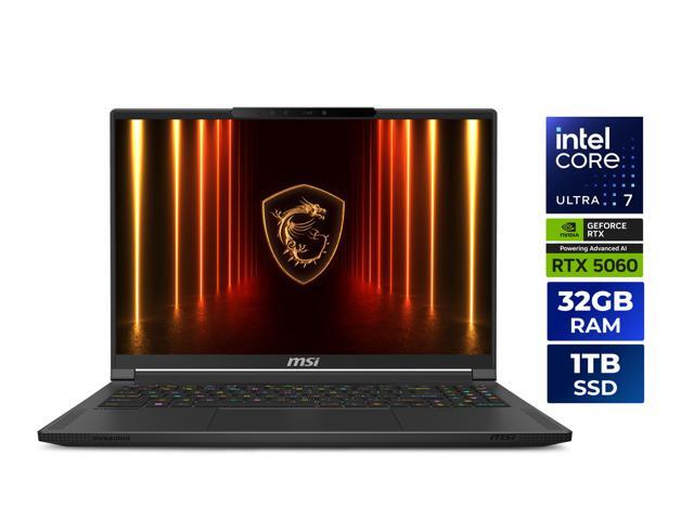 MSI Stealth 16 AI - 16" 240 Hz OLED Display - GeForce RTX 5060 Laptop GPU - Intel Core Ultra7-255H - 32GB DDR5 - 1TB NVMe SSD - Win 11 Home