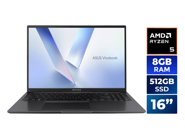 ASUS VivoBook 16 16.0" AMD Ryzen 5 150 8GB DDR5 Memory DDR5 4800 512GB NVMe SSD Windows 11 Home M1605NAQ-ES51