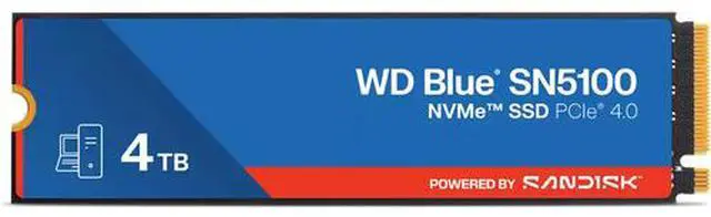 WD Blue SN5100 · 4 TB NVMe SSD · code GGUF282